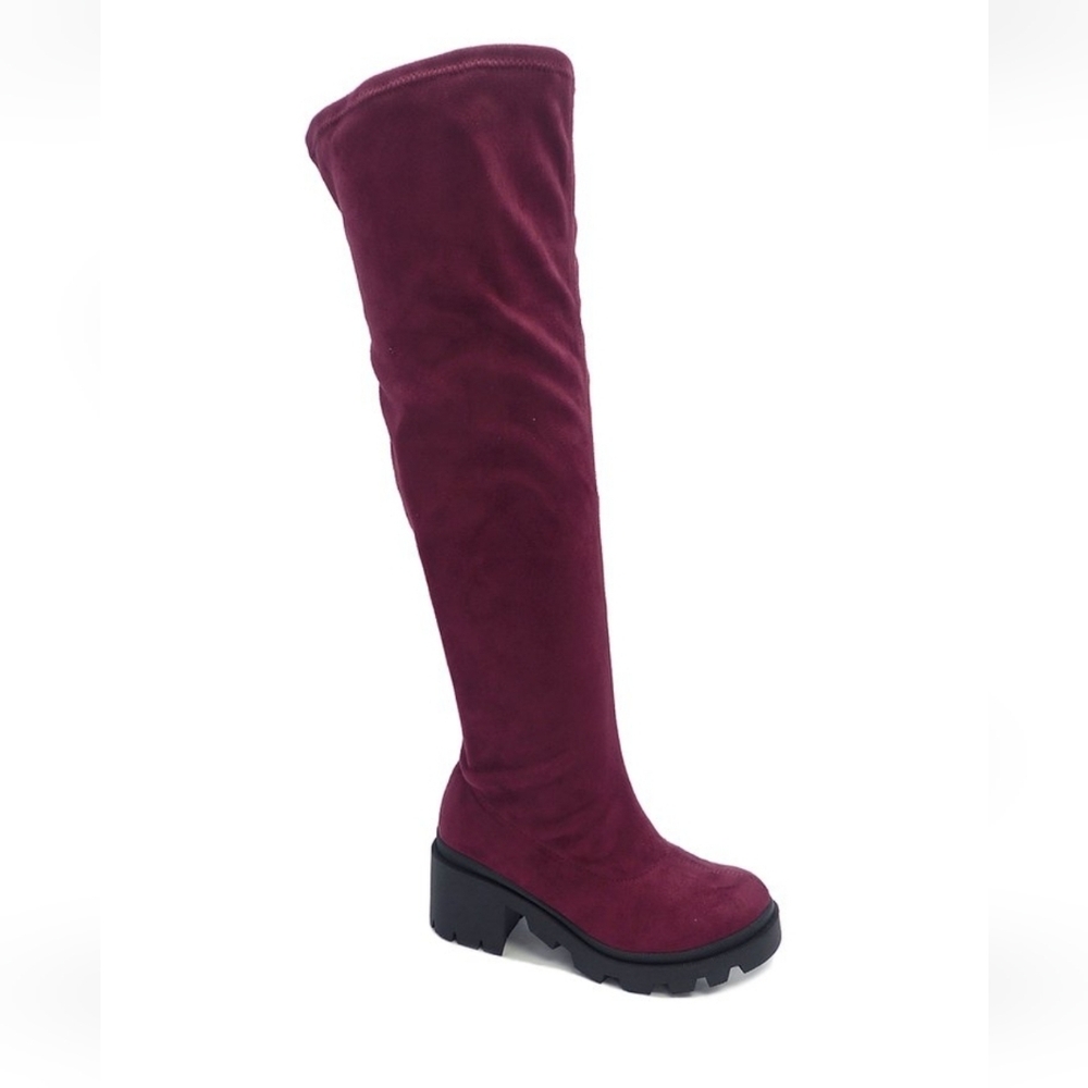 🆕️ 8 WW Burgundy Vivica Wide-Calf Over-the-Knee Boot